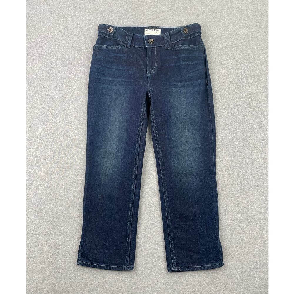 Free People We the Free Always Tomorrow Low Rise Capri Jeans 26 Carpe Diem Dark